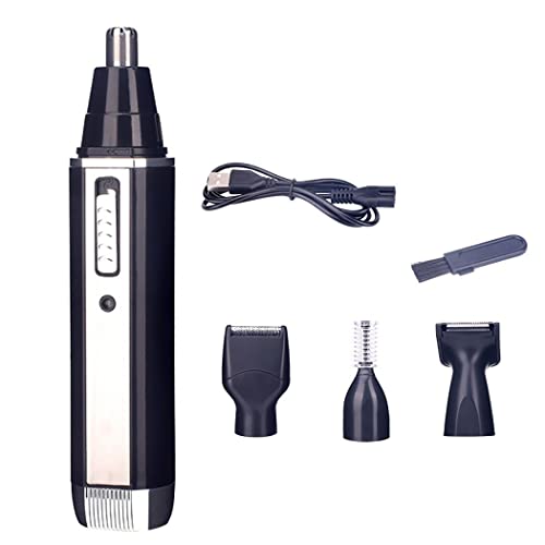 Head Shavers for Bald Men, Rechargeable Electric 4 in 1 Hair Trimmer for Men Grooming Kit Beard Face Hair Trimer Facial Eyebrow Trimmer Nose Ear Shaver, Black-no Box