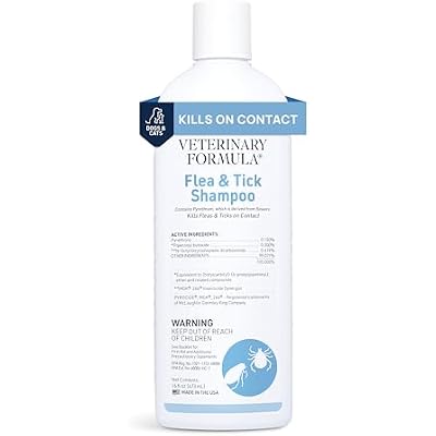 Veterinary Formula Flea and Tick Shampoo for Dogs and Cats, 16 oz
