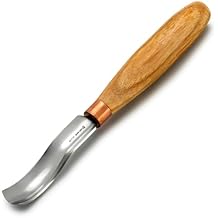 BeaverCraft, Wood Carving Bent Gouge K8a/14 0.55" - Spoon Carving Tools - Woodworking Hand Chisel Compact Wood Carving Knife for Beginners and Profi - Hobbies for Adults and Kids - Carbon Steel Blade