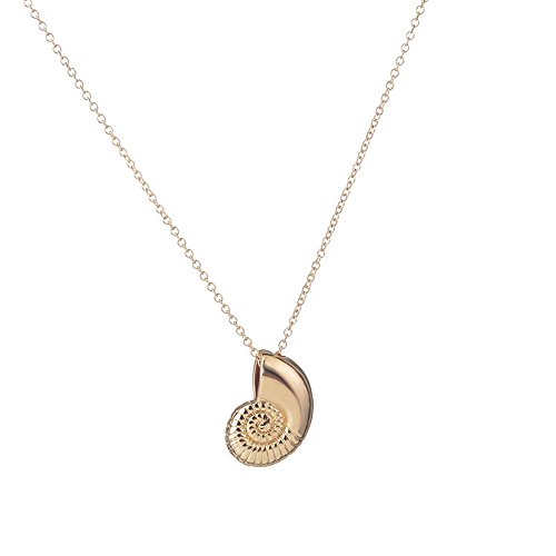 Hibetek Meiligo Fashion Woman Conch,snail,shell Charm pendant necklace Gold 2