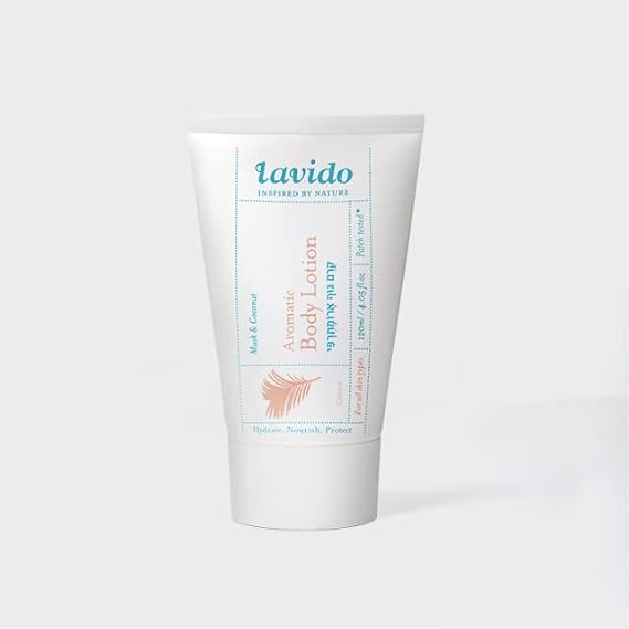 Lavido - Natural Aromatic Body Lotion | Clean, Non-Toxic Skincare (Musk & Coconut, 4.05 fl oz | 120 ml)