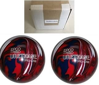 BuyBocceBalls - EPCO Duckpin Bowling Balls - (5 inch- 3lbs. 10 oz.) Pack of 2 - Urethane - Dark Red, Royal & White - Made in USA