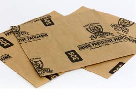 Armor Rust Prevention Wrap VCI 30-lb Coated Paper Sheets, 6" x 6" - 2000 Sheets