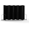 Screenflex Commercial Room Divider, Rolling and Folding Privacy Partition Walls for Schools, Warehouses, Offices 7'6" x 25'1" Wide Black