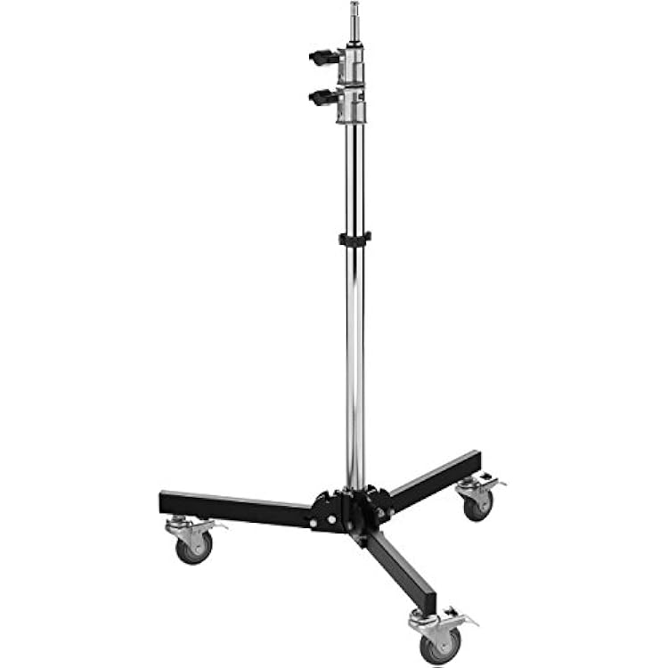Impact Folding Wheeled Base Stand BlackChrome-Plated, 8.5
