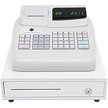Cash Management System, Menu Based Control System Cash Register with Thermal Printer and Keys, 6 Digital LED Commercial Cash Register for Small Businesses