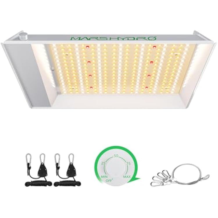 MARS HYDRO TS600 100W Upgraded Dimmable LED Grow Light, Full Spectrum Growing Lamp with New Diodes Layout for Indoor Plants Hydroponic Seedling Veg Bloom in 2x2 Grow Tent