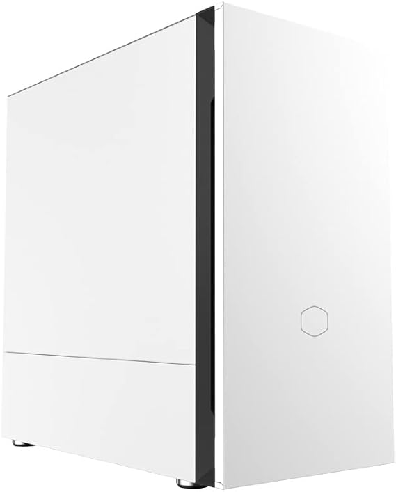 Cooler Master PC Case White Model with Noise Reduction Steel Left Side Panel Silencio S400 White Steel