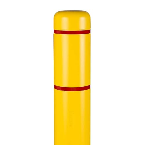 BollardGard 7 x 72 Bollard Cover - Innoplast Yellow Red Tape