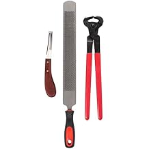 AYNEFY Professional Metal Shears Trimming Horse Equine Farriers Hoof Nipper Cutter Handle Knife Tools Trim Tool Kit