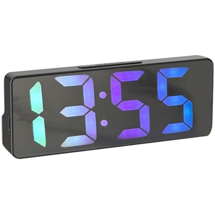 Digital Clock, Large Display Alarm Clocks for Bedrooms with USB Charger Ports,Travel Clock for Office Home Bedrooms Living Room Indoor Decor