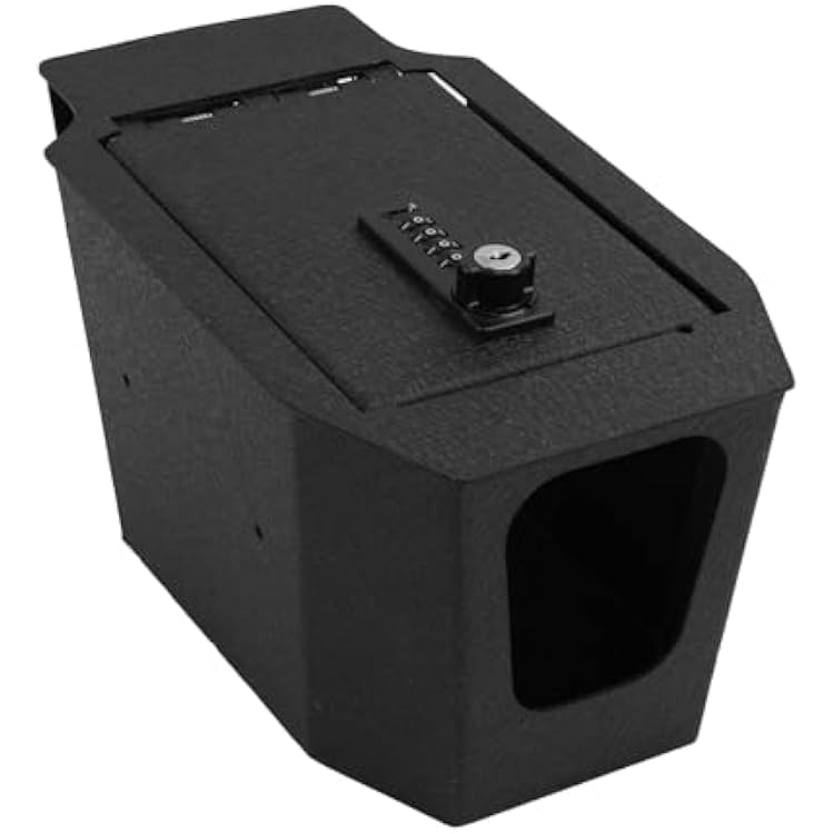 Center Console Gun Safe - KEREN Vehicle Safe Vault Compatible with Honda Accord 2023-2026, with 4-digit Lock with Password Retrieval Key.