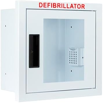 Fully Recessed, Nonalarmed AED Cabinet, Compact. Fits Many Defibrillators on The Market. Measures 13.75" H x 16.25" L x .33" D. Essential Storage for Indoor AEDs.