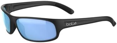 bolle - Anaconda, Black Matte, Sky Blue Polarized, Medium, Sunglasses, Unisex, Adult