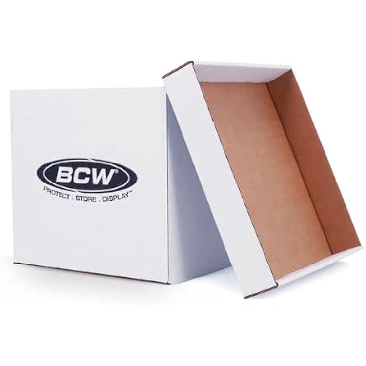 BCW Vinyl Record Storage Boxes 5 Pack | Holds 65 LPs Each | Stackable Vinyl Record Storage Box with Reinforced Bottom & Handles | Archival Record Organizer for 12-Inch Albums, DJs & Collectors