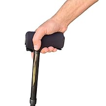 T-Handle Cane Pad Crutcheze Premium Foam Grip Cover for Walking Canes Soft Handle Cushion for Arthritis, Injury, Seniors Black Mobility Accessory Designed in USA