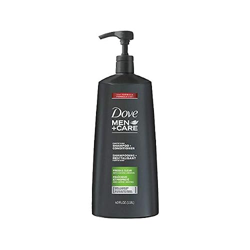 Dove MenCare 2 in 1 Shampoo and Conditioner, Fresh and Clean 40 oz Club Size