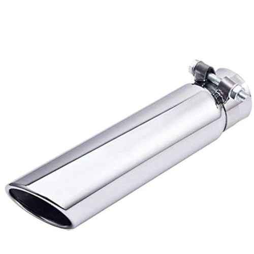 Exhaust Tip Universal 2.5Inlet 3Outlet 12 Length Bolt Clamp On Design Stainless Steel Polished Diesel Exhaust Tail Pipe Tip
