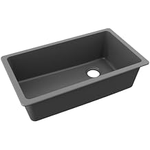 Elkay ELGU13322GT0 Quartz Classic 33" x 18-3/4" x 9-1/2" Single Bowl Undermount Sink, Graphite