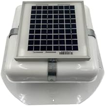 Solar Blaster Solar Roof Vent - Solar Attic Fan - Solar RoofBlaster with White Vent 3 watt | Ventilation solution for your home, garage, shed, greenhouse, utility shed, storage shed, and dog house