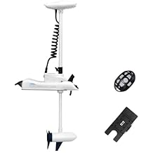 AQUOS Haswing CaymanB Electric Bow Mount 12V Saltwater & Freshwater Trolling Motor - 55lbs Thrust, 48in Shaft, with Wireless Remote & Quick Release Bracket