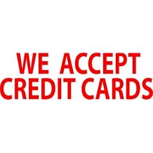 Extra Large Trodat 4915 Self Inking Rubber Stamp w. We Accept Credit Cards