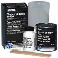 DEVCON FLEXANE 80 Two-Part Black Urethane Adhesive - Liquid 1 LB KIT - 15800