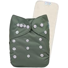 babygoal Reusable Cloth Diaper with Insert for Baby Boys and Girls 8-35lbs, Adjustable and Washable Nappy