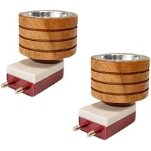 AL- FALAH Wooden Kapoor Dani Set of 2, for Aromatic Rituals and Spiritual Practices - Exquisite Handcrafted Design Electric Camphor Diffuser Perfect for Home, Office, and Meditation (Set of 2)