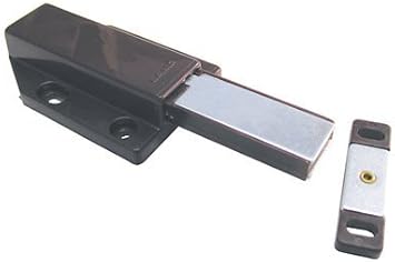 Touch Latch Magnetic Push Open Door Latch For Large Doors - Brown - 2 Pack