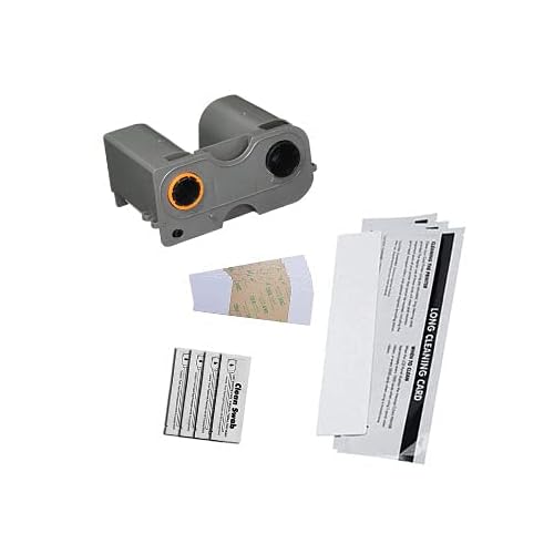 Fargo 45100 YMCKO Ribbon and DuraClean DC 86177 Cleaning Kit for Fargo DTC4000 and DTC4250e Printers