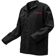 YESWELDER Welding Jacket 11oz Flame Resistant (FR) Cotton Welding Jacket, NFPA2112, Light Weight Weld Clothes for Men Women, Black ZRF02(2XL)