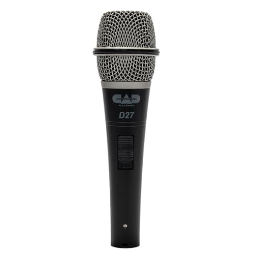 CAD Audio D27 Supercardioid Handheld Dynamic Microphone QuietTouch OnOff Switch, Neodymium Capsule, Metal Construction