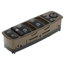 Power Window Switch No.A1698206710 Window Control Switch for Mercedes-Benz A160 A190 B180 Black Brown