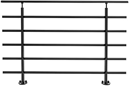 Black HANDRAIL DOLLE Pure 1.5M Floor Mounted (1.5M Black Pure Railing System Wall Mounted)
