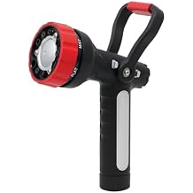 RESTMO Heavy Duty Firemans Garden Hose Nozzle, High Pressure Water Sprayer Nozzle with Lever Handle & Ergonomic Grip, 6 Classic Spray Patterns with Adjustable Flow Control for Watering, Cleaning