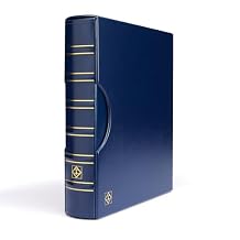 LIGHTHOUSE - Coin Album Set with ENCAP 5 Pages for Quadrum Snaplocks, Fits 100 2"x2" Coin Holders with Matching Slipcase - Blue