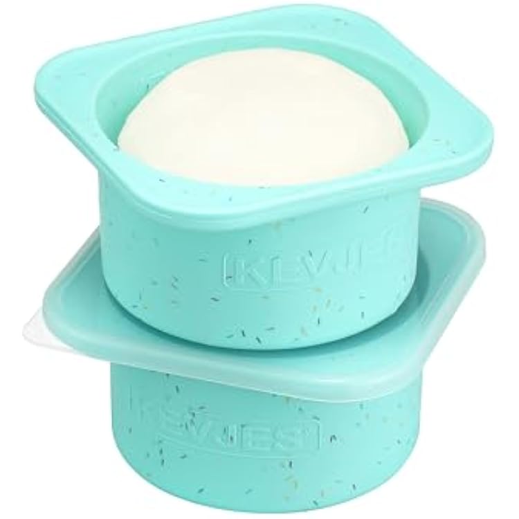 1000ml PLUS Individual Pizza Dough Proofing Containers with Airtight Lids Food Grade Silicone, FreezerDishwasher Safe Neapolitan Dough Rising & Fermentation 2 Pack Bondi Mint