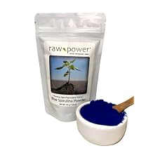 Raw Power Blue Spirulina Powder, 100% Phycocyanin Extract, Blue Pigment, 50 Grams (1.8 oz), Premium, Raw