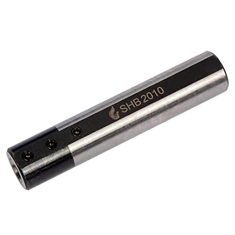 GBJ D20/SHB20-10 10mm Small Bore Boring Bar Holder Lathe HSS Extension Holder Lathe Turning Milling Holder Sleeve Shank Round Shank (SHB20-10)