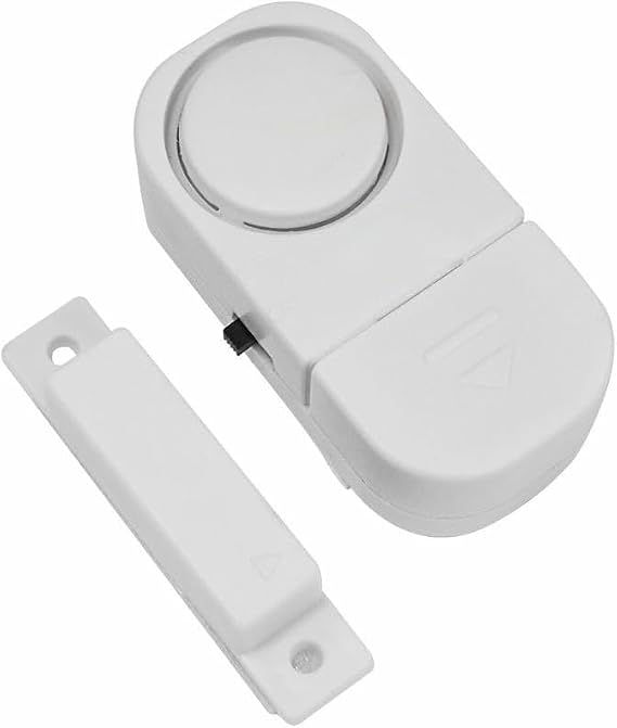 PEBBLE HUG Door Alarm Sensor, Mini Window Alarm Sensors, Door Sensor Alarm for Home and Office, Wireless Burglar Alarm, Security System Loud and Clear (4 Pcs)