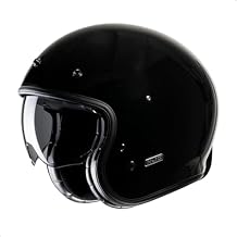 HJC V31 Solid Open Face Motorcycle Helmet with IS-10 Visor, DOT Approved (Black, X-Small)