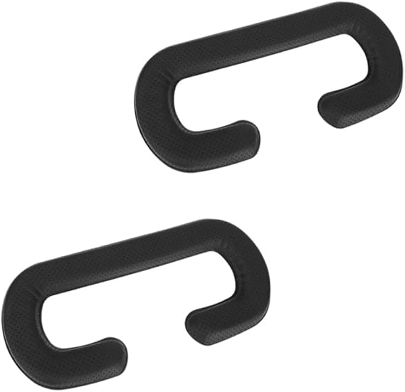 Housoutil 2pcs Pu Leather Pad for Sponge Vr Eye Mask Breathable Holes for Comfortable Gaming