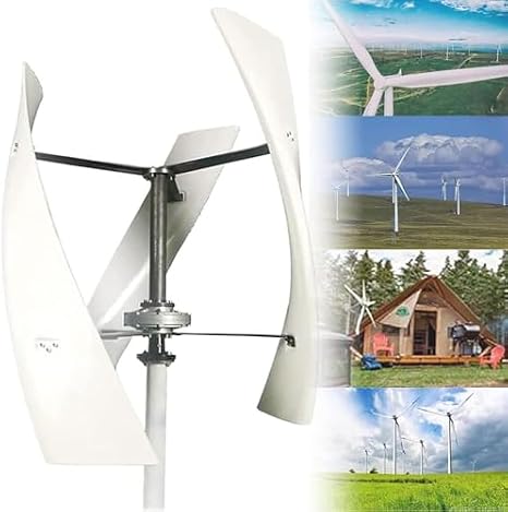 Horizontal Wind Turbine Generator Kit with Charge Controller Vertical Turbines Generator Energy，12V 24V 48V Vertical Wind Turbine Generator Kit with Controller - 8000W Power Generation for H