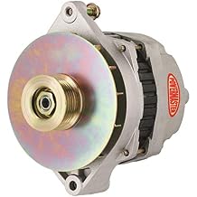 Powermaster - Alt GM CS144 Natural 200A 6 grv Pulley/Baffle Str MTG Threaded MTG Ear Vette, Grd Nat'l, F-Bird, 1-Wire or OE