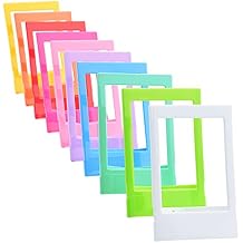 Sunmns 10 Pieces Colorful Mini Photo Picture Frames Compatible with Fujifilm Instax Mini Cameras, Link Smartphone Printer Films