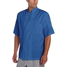 Chef Code Men's Short Sleeve Unisex Classic Chef Coat, Royal, Small