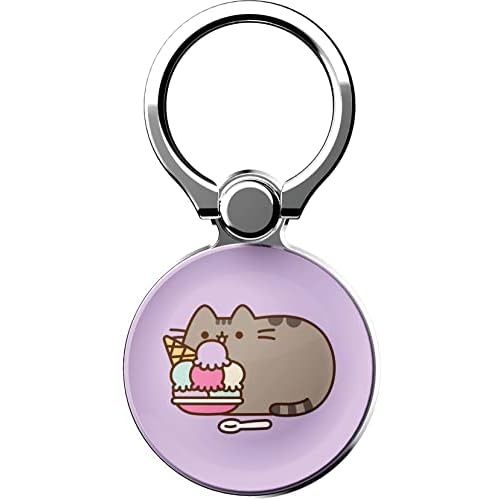 iFace x Pusheen Licensed Series Universal Smartphone Ring Holder Accessory for GirlsWomen - Cute Stick-On Phone Attachment for iPhone, Samsung Galaxy, etc. - Ice Cream Sundae