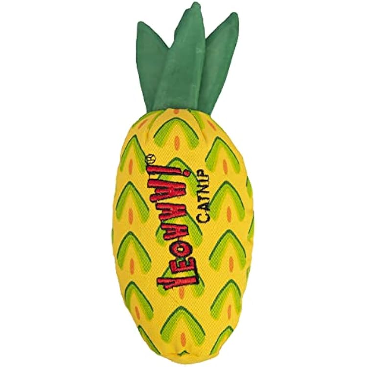 YEOWWW! Pineapple Catnip Toy for Cats, Yellow, 7, for All Breed Sizes