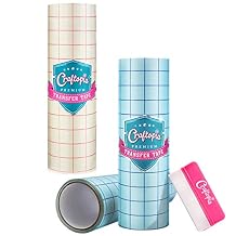 Clear Vinyl Transfer Tape with Grid and Red Alignment Grid Application Tape for Adhesive Vinyl Medium Tack | 12 Inch x 8 Foot | Compatible with Oracal 651 Vinyl, Cricut Vinyl and Cricket Maker Machine
